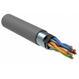 ITK LC1-C5E04-321-R Витая пара F/UTP 5E 4 х 2 х 24 AWG solid LSZH серый (305м) РФ