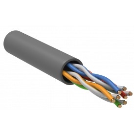 ITK LC1-C5E04-121-R Витая пара U/UTP 5E 4 х 2 х 24 AWG (0,51 мм) solid LSZH серый (305м) РФ